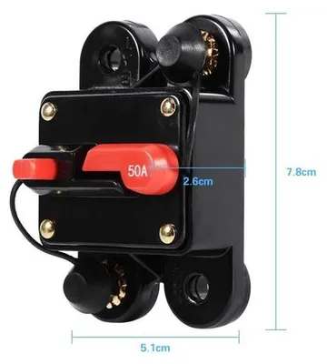 Productafbeelding van Waterdichte stroomonderbreker tot 100 ampère | Resetschakelaar voor auto en boot | 12-24 V