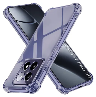 Obrázok produktu pre Techsuit - Shockproof Clear Silicone ochranný obal na Xiaomi 14T Pro – dymovo čierny
