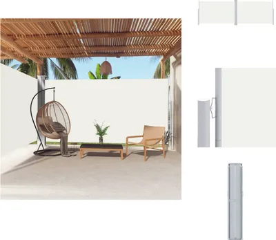 Obrázok produktu pre vidaXL Bočná rozťahovacia markíza krémová 200x600 cm - Slnečníky a tienidlá