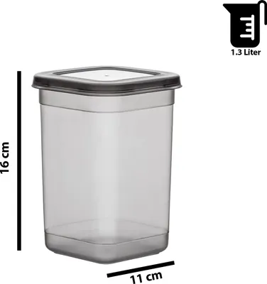 Image de Jungengel Set de 12 boîtes à provisions 1,3L empilables et hermétiques en plastique sans BPA Boîtes de conservation Boîtes alimentaires Organiseur de cuisine transparent