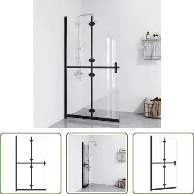 Produktbild von The Living Store Faltbare begehbare Duschwand Transparentes ESG Glas 100x190 cm