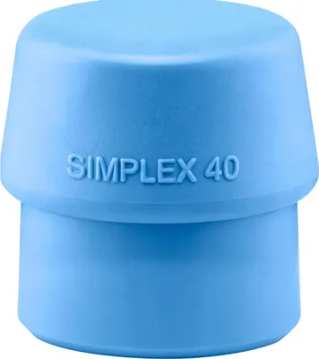 Produktbild von Halder Schonhammerkopf Durchmesser 40mm Simplex lose TPE blau / weich - 3201040