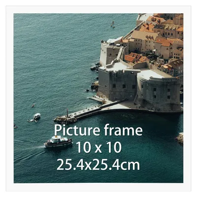 Image de Cadre photo moderne - Pour accrocher au mur ou poser - Blanc - 25x25 cm