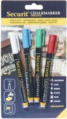 Produktbild von Securit BL-SMA100-V4-COL, Blau, Grün, Rot, Weiß, Bullet, 1 Stück(e)