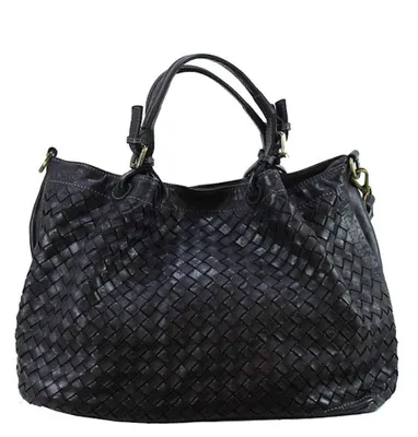 Produktbild von BZNA Handtasche Ronja schwarz Designer Umhängetasche Shopper