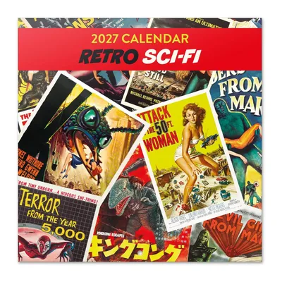Image de Calendrier mural "Erik Retro Science Fiction" pour l'année 2027. Idéal comme cadeau
