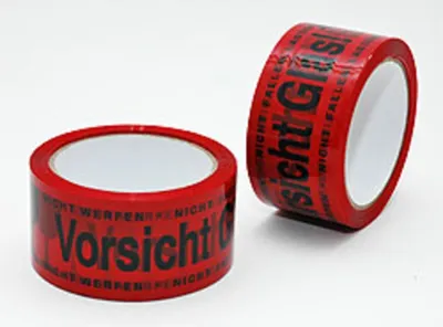 Produktbild von Robustes Paketklebeband 'Vorsicht Glas' 66m x 48mm – schützt Ihre zerbrechlichen Waren beim Versand, braun, 1 Stück
