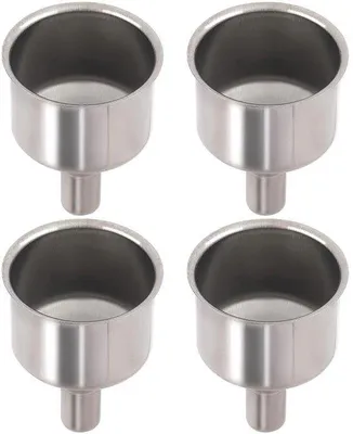 Produktbild von Edelstahl-Trechter-Set für Flüssigkeiten und Kräuter, 4-teilig, 5x4cm