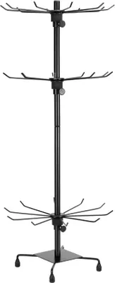 Produktbild von Draaibare displaystandaard aus Metall, schwarz, 3 Ebenen, ideal für Schmuck und Accessoires