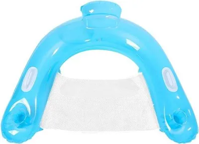 Immagine prodotto di Collare galleggiante con portabicchieri e materassino gonfiabile blu