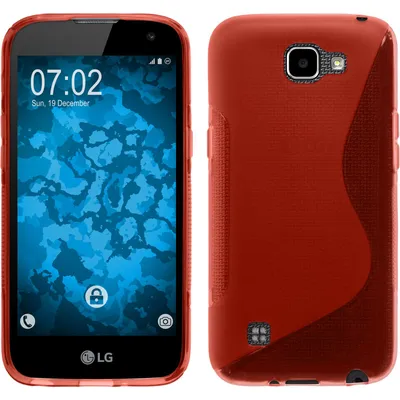 Produktbild von PhoneNatic Case kompatibel mit LG K4 2016 - rot Silikon Hülle S-Style + 2 Schutzfolien