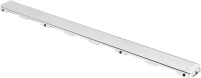 Produktbild von TECEdrainline Glasabdeckung weiß 800 mm Edelstahl poliert, gerade