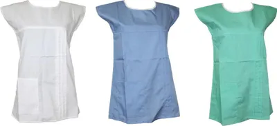 Produktbild von Schwesternkasack versch. Farben Kasack Schlupfhemd Schlupfkasack Schürze , Größe:XXL, Farbe:grün