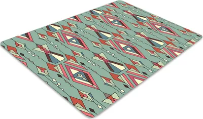 Produktbild von Stuhlunterlage Bürostuhlunterlage 120 cm x 90 cm Bodenmatte Bürostuhlunterlage - Aztekisches Muster