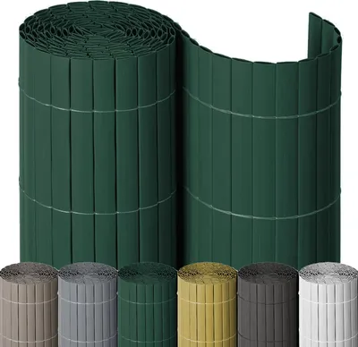 Produktbild von NOOR PVC Sichtschutzmatte - wetterfester Sichtschutzzaun für Balkon, Terrasse und Garten - 100x300 cm - Grün - stabile Balkonverkleidung