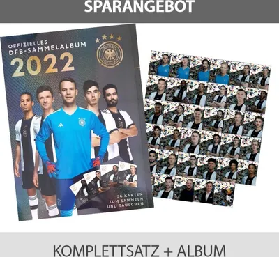 Produktbild von REWE WM 2022 Sammelkarten - 1 Komplettsatz GLITZER + Album