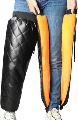 Productafbeelding van Kniewarmers Motor - Beenbeschermers - Winterse Ritten - Waterdicht Winddicht - 70 cm - Zwart