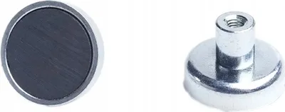 Immagine prodotto di Piastra di fissaggio magnetica in ferrite 16x4,5 con manicotto filettato M3 1 pezzo, estremamente forte, lavagne magnetiche, frigoriferi, lavagne bianche, fai da te