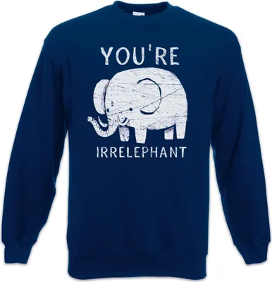 Produktbild von Urban Backwoods You're Irrelephant, Sweatshirt, Farbe: Navy, Größe: 2XL