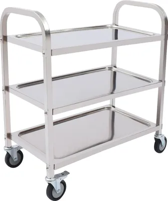 Zdjęcie produktu dla Wózek do serwowania, stal nierdzewna, 3 poziomy, 85 cm