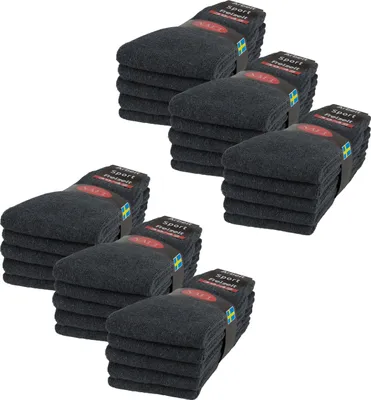 Produktbild von 10 | 20 | 30 Paar Sportsocken Tennissocken Arbeitssocken Damen & Herren - 30 Paar Anthrazit 47-50