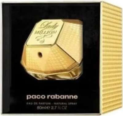 A perfume bottle and its packaging.