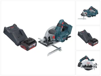 Image de Bosch GKS 18V-57-2 Professional Scie circulaire sans fil 18 V 165 mm Brushless + 1x batterie 4,0 Ah + chargeur