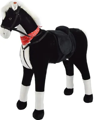 Produktbild von Pink Papaya Riesenpferd "Amadeus" 105 cm Stehpferd bis 100 kg belastbar Super Plüsch Reitpferd mit Sound