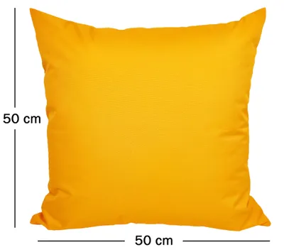 Produktbild von JACK 50x50cm Outdoor Lounge Kissen Dekokissen inkl. XXL-Füllung Wasserabweisend Sitzkissen Garten Stuhl Lotus Effekt, Farbe:Gelb