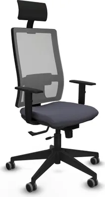 Produktbild von Bürostuhl mit Kopfstütze Piqueras y Crespo 1D066G1 Dunkelgrau