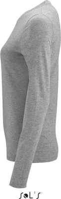 Produktbild von SOLs 02075 | Damen Long-Sleeve T-Shirt Imperial - Farbe: Grey Melange - Größe: L