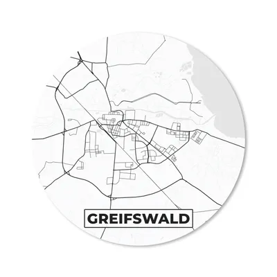 Produktbild von MuchoWow® Mauspad Mousepad Karte - Greifswald - Stadtplan 40x40 cm - Mousepads - Maus Mat - Pad - Mausunterlage - Schreibtisch Accessoires