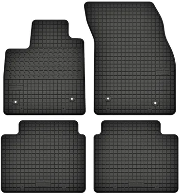 Produktbild von Gummimatten passend für Ford Focus MK4 (ab 2018) Gummi Fußmatten Satz Schwarz + Stopper