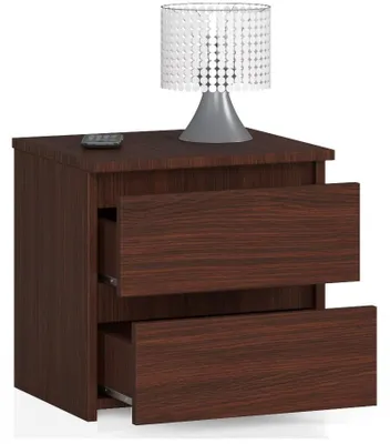 Image de Table de chevet | Meuble de chevet | 40 cm de large, deux tiroirs