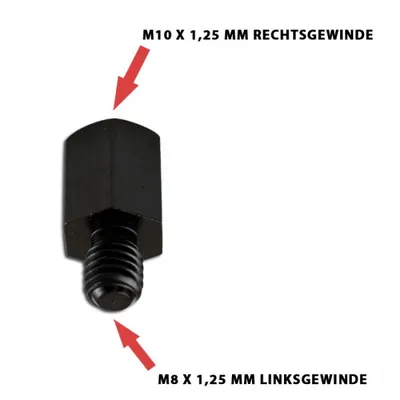 Produktbild von Spiegeladapter M10-R IN / M8-L OUT