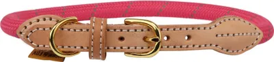 Obrázek produktu pro Digby & Fox - Obojek pro psy, reflexní, kožený ER1781 (XL - Výstřih: 56 cm-63 cm) (růžová)