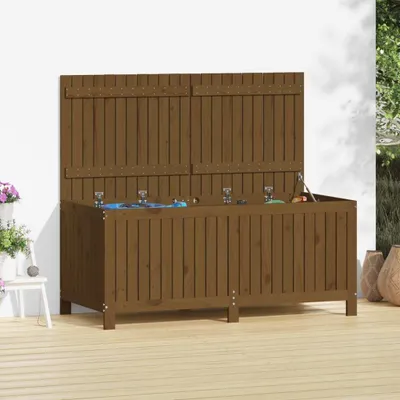 Produktbild von "2026 Promotion" Gartentruhe Honigbraun 147x68x64 cm Massivholz Kiefer - Gartenboxen CC28983