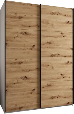Produktbild von MEBLE KRYSPOL LUX 1 Kleiderschrank - 245,5x180x64cm - Weiß, Artisan, Schwarz