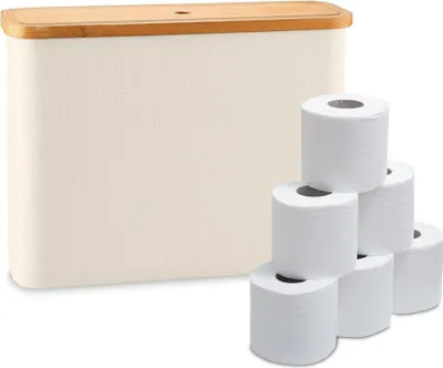 Produktbild von Quadratischer Toilettenpapierhalter aus Stoff, fasst 12 Rollen