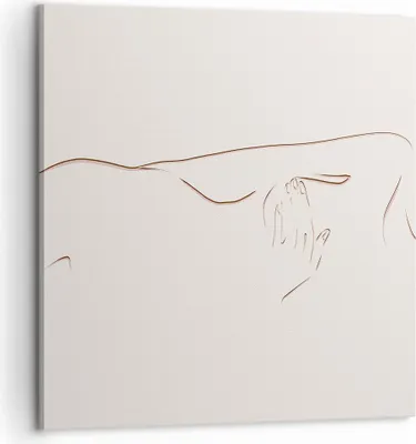 Produktbild von Bild auf Leinwand - Leinwandbild - Einteilig - Skizze Nacktheit Frau - 60x60cm - Wand Bild - Wanddeko - Wandbilder - Leinwanddruck - Bilder - Wanddekoration - Leinwand bilder - Wandbild - AC60x60-4552