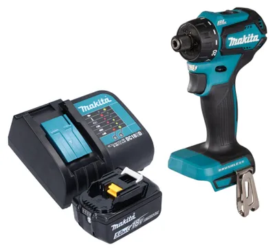 Image de Makita DDF 083 ST1 Perceuse-visseuse sans fil 18 V 40 Nm 1/4'' Brushless + 1x batterie 5,0 Ah + chargeur