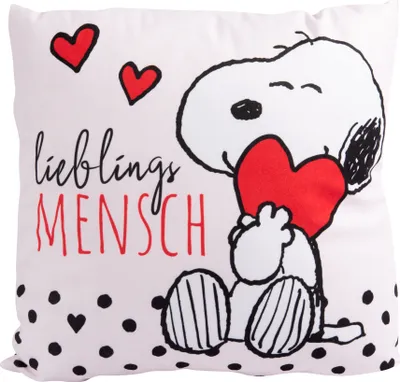 Produktbild von The Peanuts Dekokissen Snoopy - Lieblingsmensch - Zierkissen Kopfkissen 30 x 30 cm