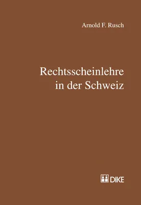 Produktbild von Rechtsscheinlehre in der Schweiz