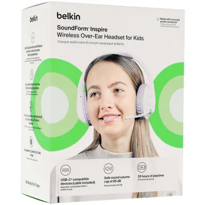 Image de Belkin Soundform Inspirer On-Ear Casque pour enfants Bluet.blanc/lavande
