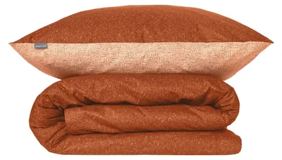 Produktbild von SCHIESSER Bettwäscheset Vinnie | 2-teilig | Zweifarbig | Renforcé | 100 % Baumwolle | YKK-Reißverschluss | 135x200 cm + 80x80 cm | Terrakotta