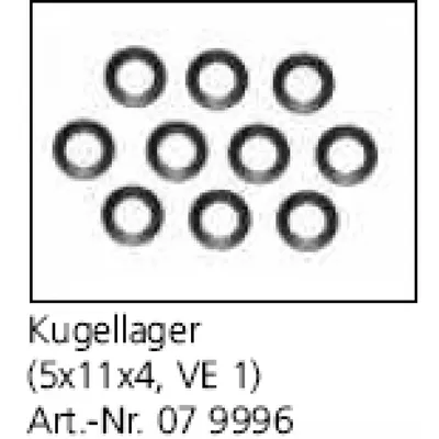 Image de Jamara Roulement à billes 5x11x4 LD3 Pro-RTR/ FS