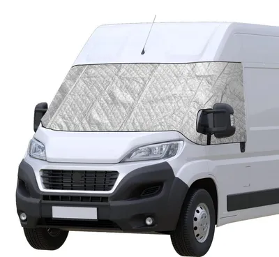 Immagine prodotto di Copertura parabrezza per furgone FIAT Ducato, antigelo e parasole, colore nero e argento