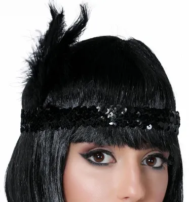 Immagine prodotto di Charleston Flapper Headband Vintage 20s Style Piume di perla lucide Gatsby Cocktail Party Carnival Accessory, Colore: Argento