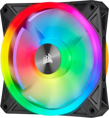 Image de Corsair iCUE QL120 RGB Boîtier d'ordinateur Ventilateur 12 cm noir, blanc