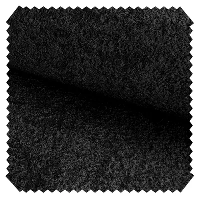 Produktbild von Samtweicher Bouclé-Stoff, schwer entflammbarer Polsterstoff, Möbelstoff in Erdtönen, für Sofas und Sessel, Meterware 1lfm | Farbe: 99 Schwarz